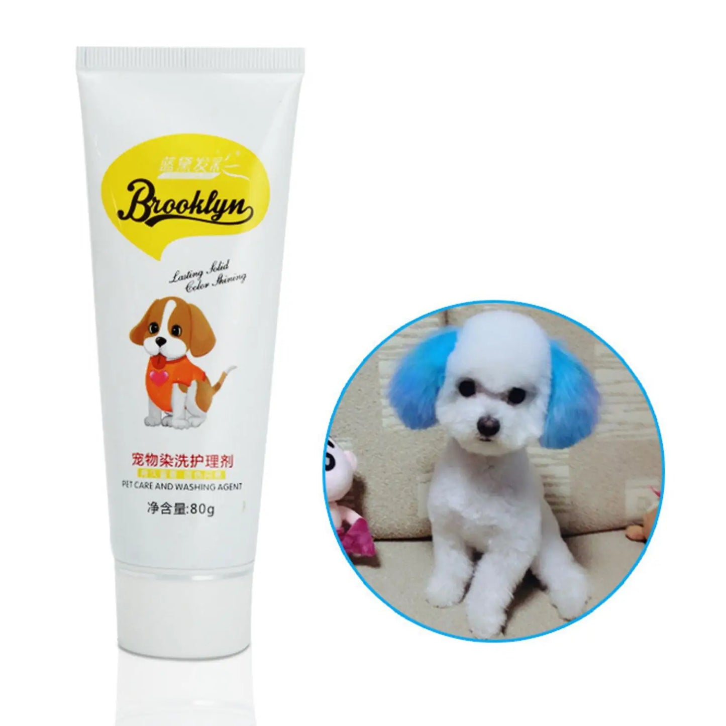 Dog Hair Dye Safely Grooming Lightweight Pet Care Professional Hair Dye Coloring Peaceful Pleasures Health and Wellness Blue