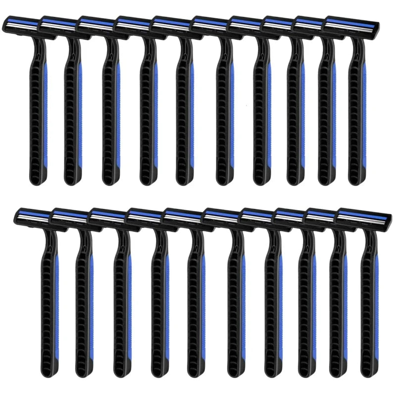 Disposable Twin-Blade Razors for Men & Women – 5 to 30 Pack