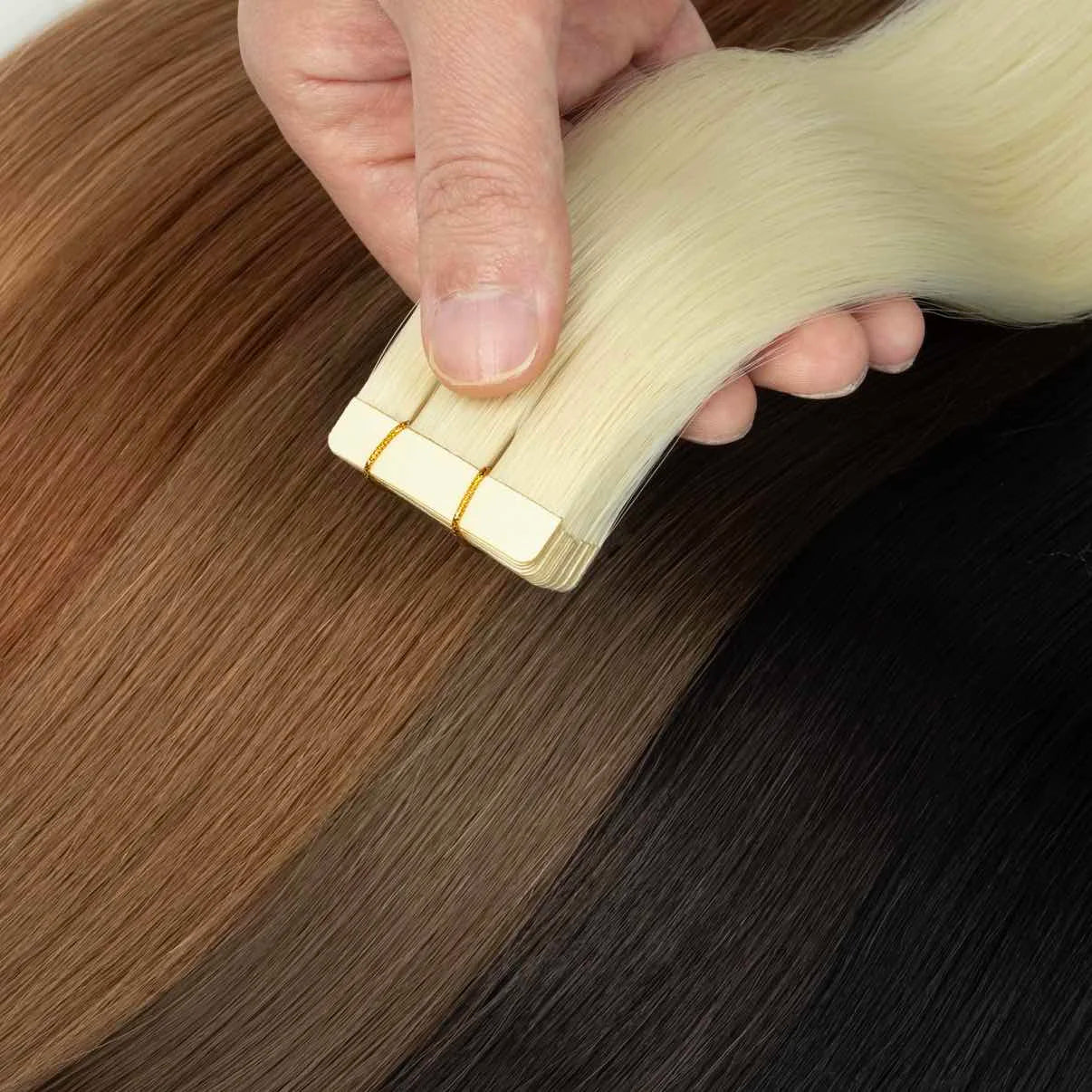 20pc Tape-In Synthetic Hair Extensions – Seamless Skin Weft
