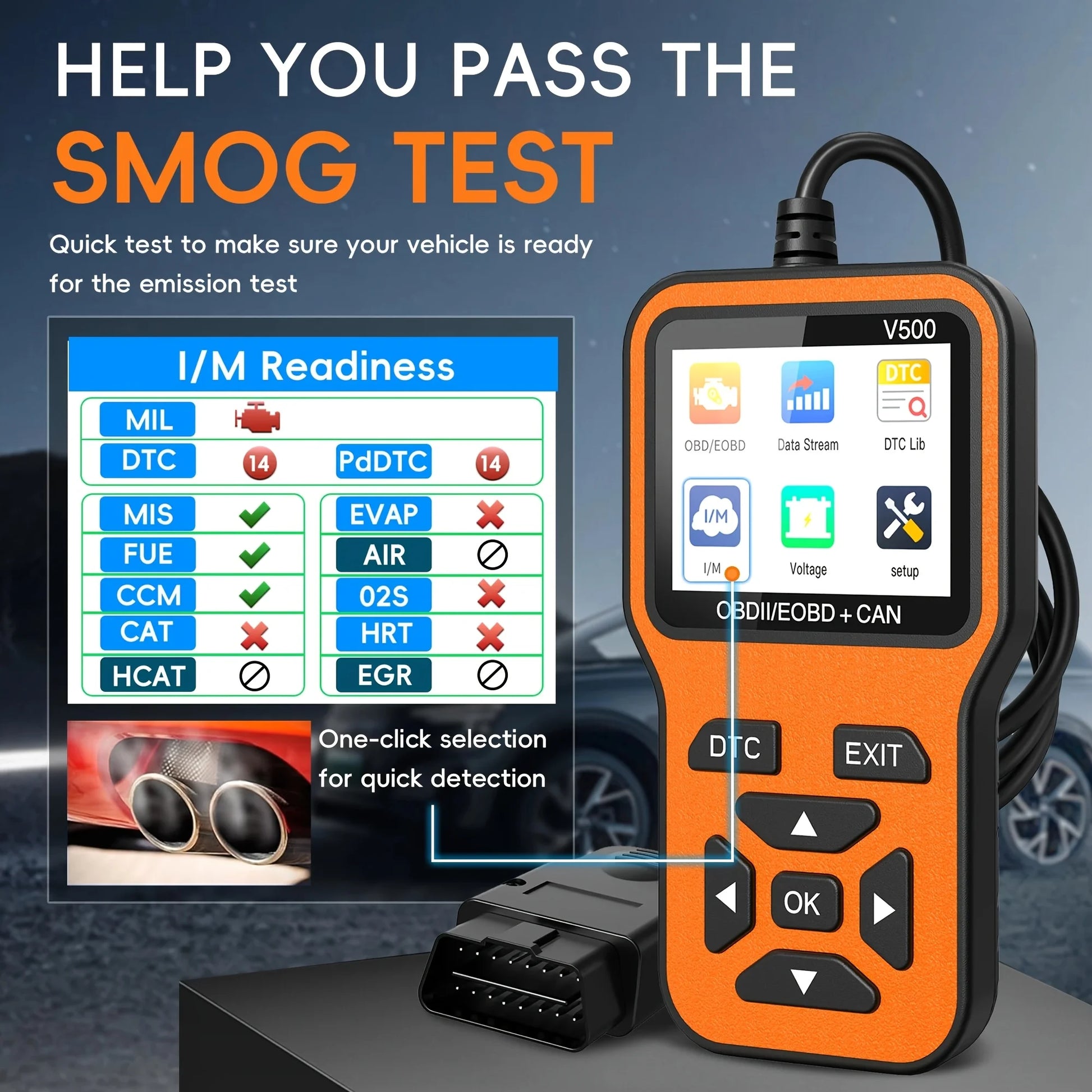V500 OBD2 Scanner – Engine Code Reader & Battery Tester Peaceful Pleasures Health and Wellness