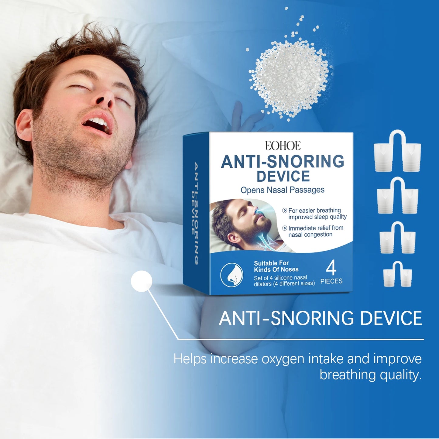Nasal Dilator Anti-Snoring Sleep Aid | 4 Sizes Silicone