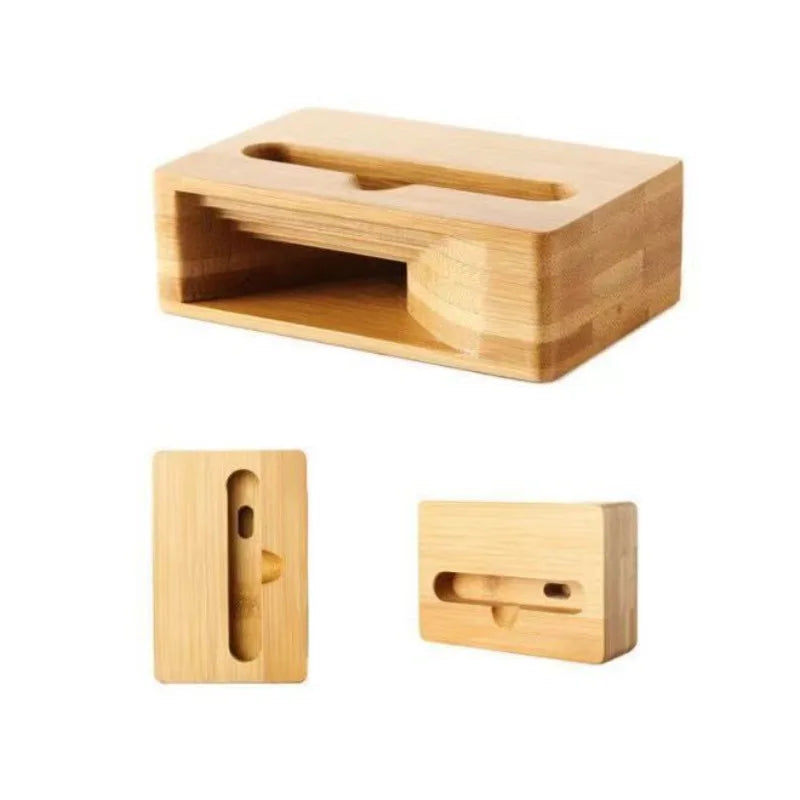 Bamboo Passive Phone Stand & Speaker Amplifier | Desktop Holder Passive Phone Speaker Stand Peaceful Pleasures Health and Wellness