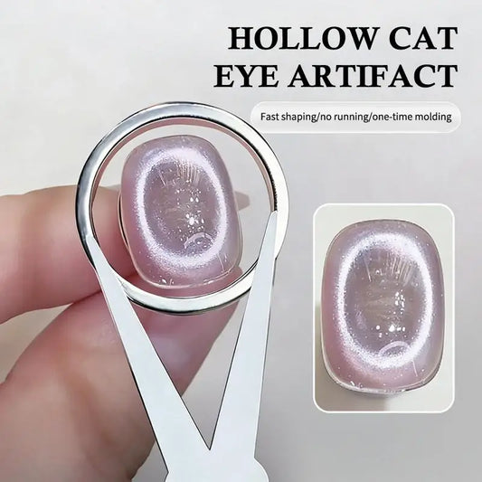 Nail Art Cat's Eye Magnet Tool Hollow Ring-shaped Glass Bead Cat Eye Magnetic Nail Art Effect Magnetic Gel Polish Manicure Tools Peaceful Pleasures Health and Wellness