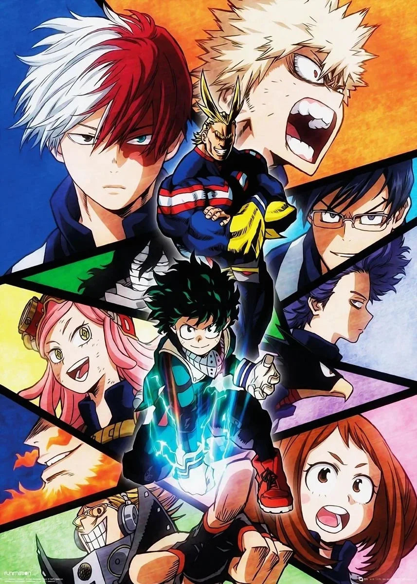 My Hero A-Academia Poster Anime Canvas Painting Wall Print Picture for Boy Bedroom Home Decor Cuadros Peaceful Pleasures Health and Wellness