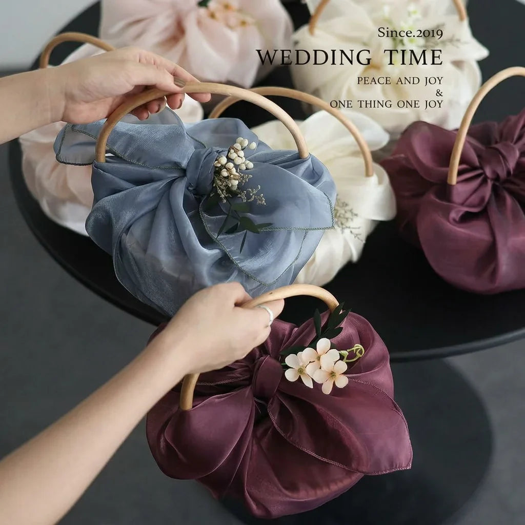 Rattan Gift Basket with Floral Decor | Wedding & Holiday Hamper