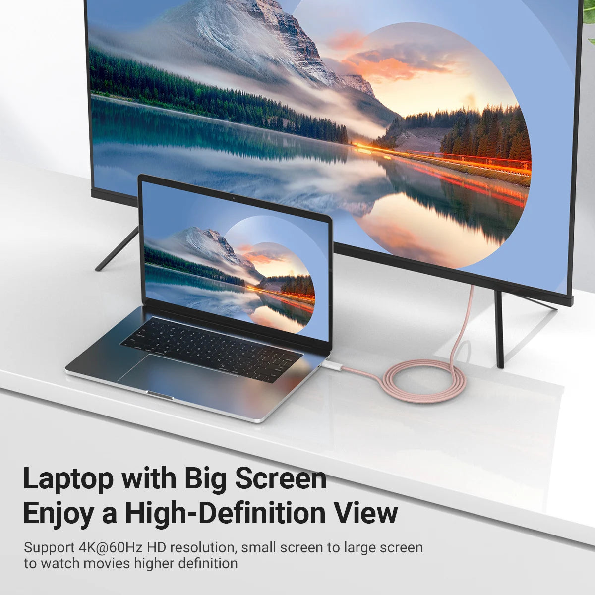USB-C to HDMI 6ft Cable 4K@60Hz | Thunderbolt 3/4 Compatible