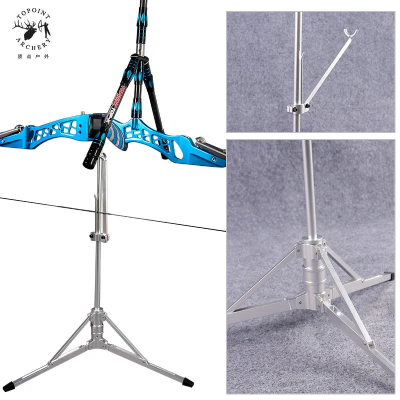 TR136 Archery Recurve Bow Holder Stainless Steel Stand Automatic