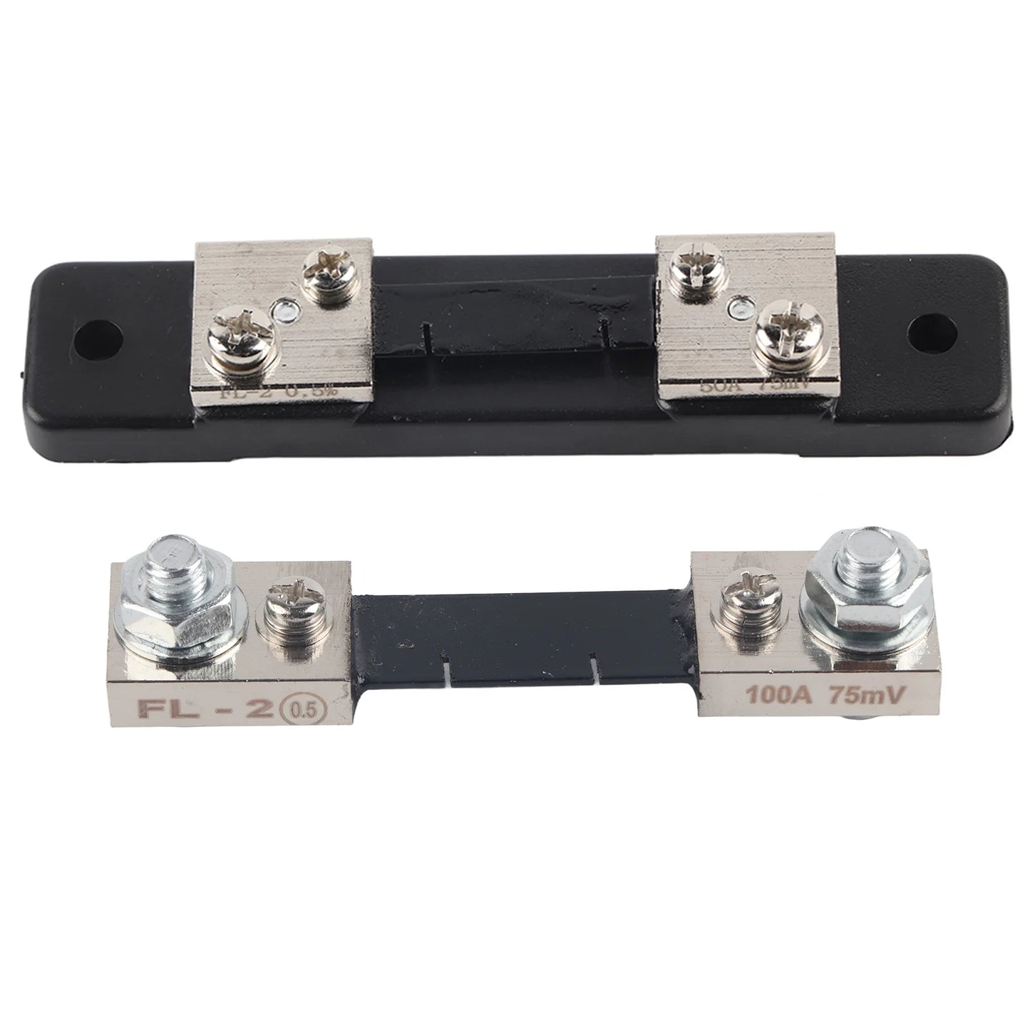 50A 100A Current AMP Shunt Resistor 75mV FL-2 Digital Ammeter Analog