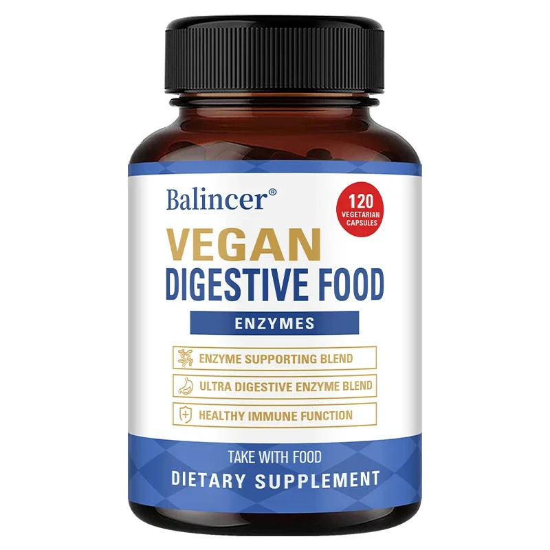 Digestive Enzymes with Prebiotics & Probiotics Capsules, Gut Health, Bloating & Gas Relief, Immune & Nutrient Absorption Support Peaceful Pleasures Health and Wellness 1 bottle 120 count