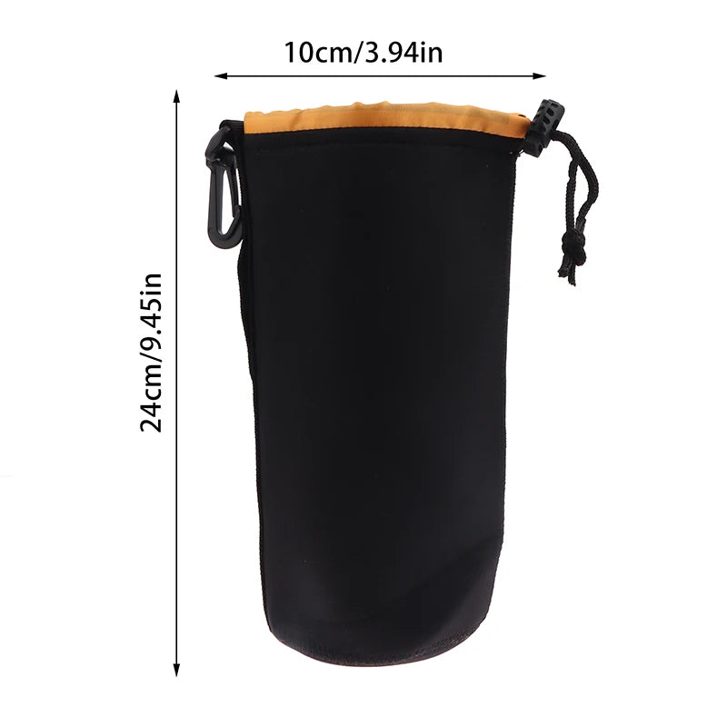 Drawstring Camera Lens Pouch Bag Neoprene Waterproof Soft Shocproof Video Camera Lens Pouch Bag Case For Most Digital Camera Peaceful Pleasures Health and Wellness XL