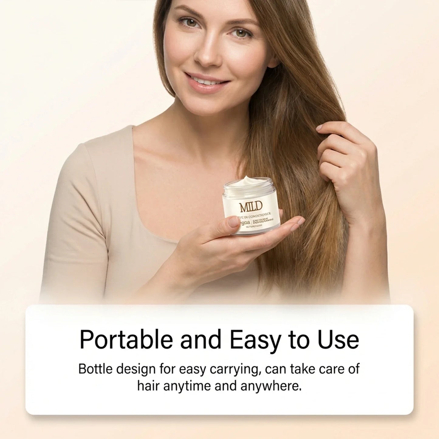 HOEGOA Leave-In Hair Cream – Anti-Frizz Moisturizer 60g
