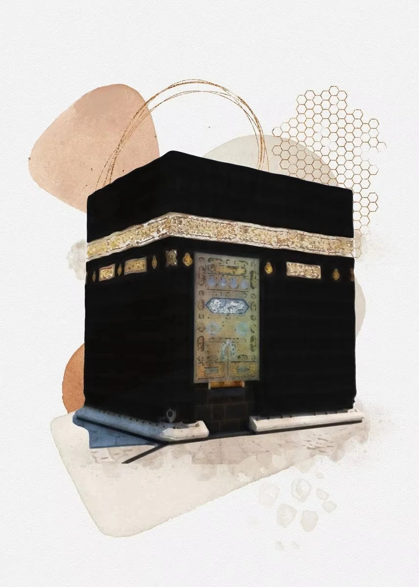 Islamic Mosque Mecca Kaaba Canvas Wall Art Print | Home Decor Canvas Wall Art Peaceful Pleasures Health and Wellness 7-1PC 55x75cm