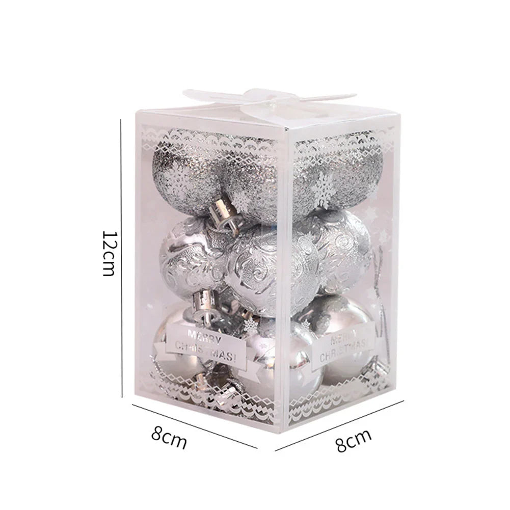 12-Pack 4cm Plastic Christmas Ball Ornaments – Shiny Baubles