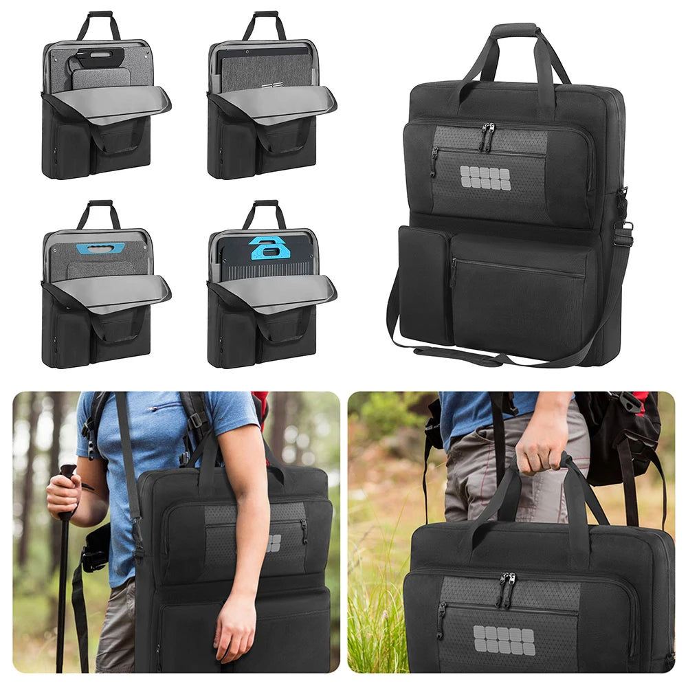 Solar Panel Carrying Case Compatible with BLUETTI 100W 200W Waterproof Black Solar Panel Storage Bag For EcoFlow 110W 160W 220W Peaceful Pleasures Health and Wellness