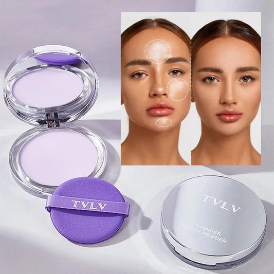 Waterproof Violet Cream powder Natural Stick Facial Long term Oil Control Easy Apply Powder Full Coverage Makeup Powder Cosmetic Peaceful Pleasures Health and Wellness