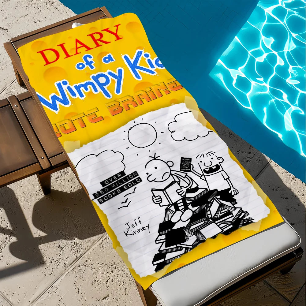 Anime Wimpy Kid Quick-Dry Beach Towel | Soft Pool & Travel Towel