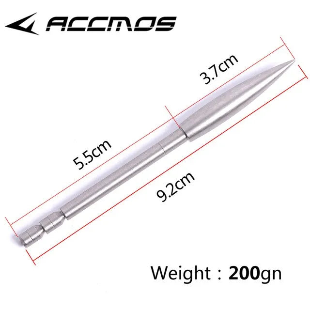 Archery ID3 2 4 5 6 8 0 Stainless Steel Insert Arrowhead Point Tips
