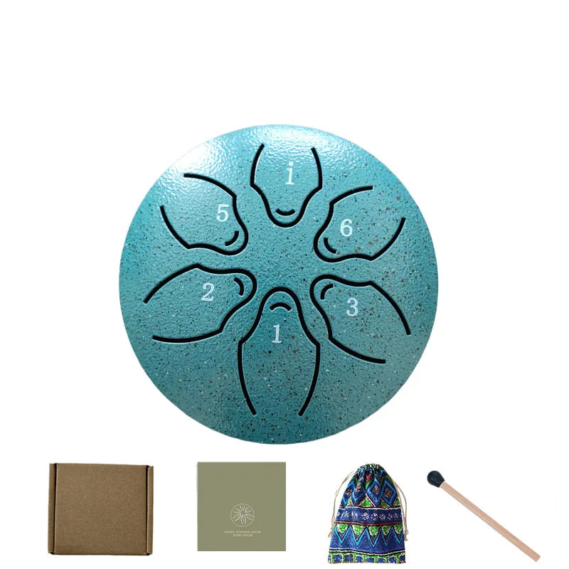 Steel Tongue Drum Portable Rain Hand Pan Percussion Musical