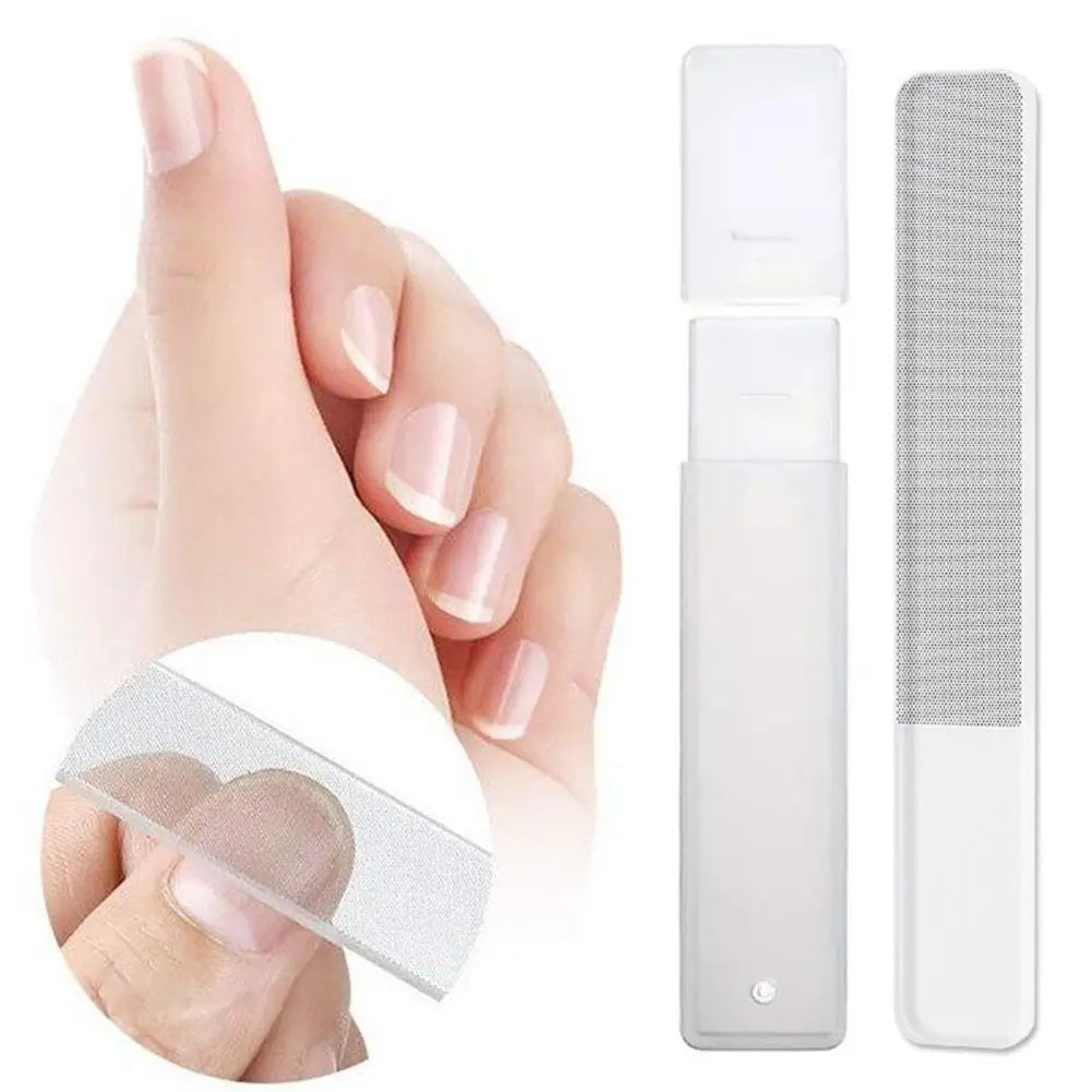 1/3/5PCS Washable Nano Glass Nail Files Professional Polishing Manicure Art Tool with Storage Box Peaceful Pleasures Health and Wellness