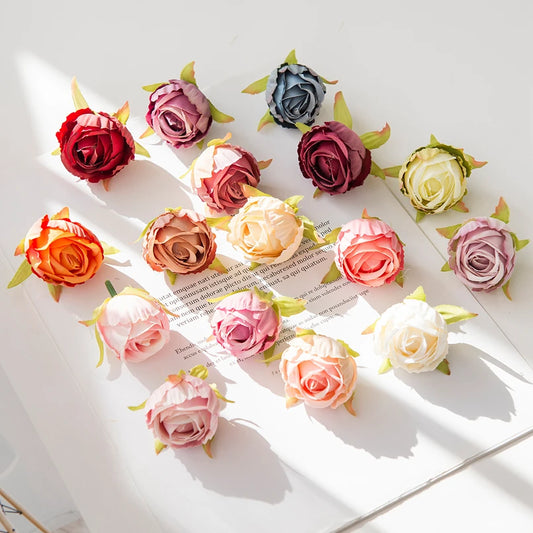 Silk Rose Flower Heads for Wedding & Home Décor | 10/30 Pcs Artificial Flower Heads Peaceful Pleasures Health and Wellness MULTI 30pcs