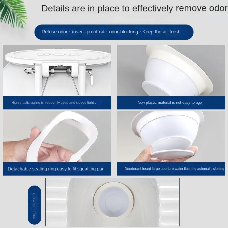 Squat Toilet Drain Plug – Anti-Odor & Anti-Blocking Stopper