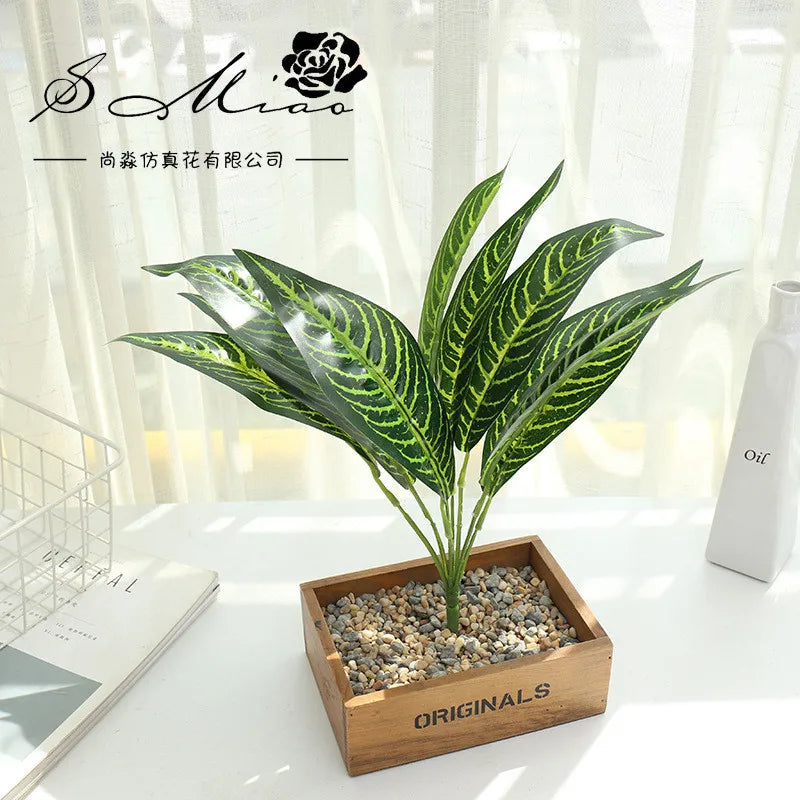Artificial Silk Turtle Leaf | DIY Wall & Home Garden Decor