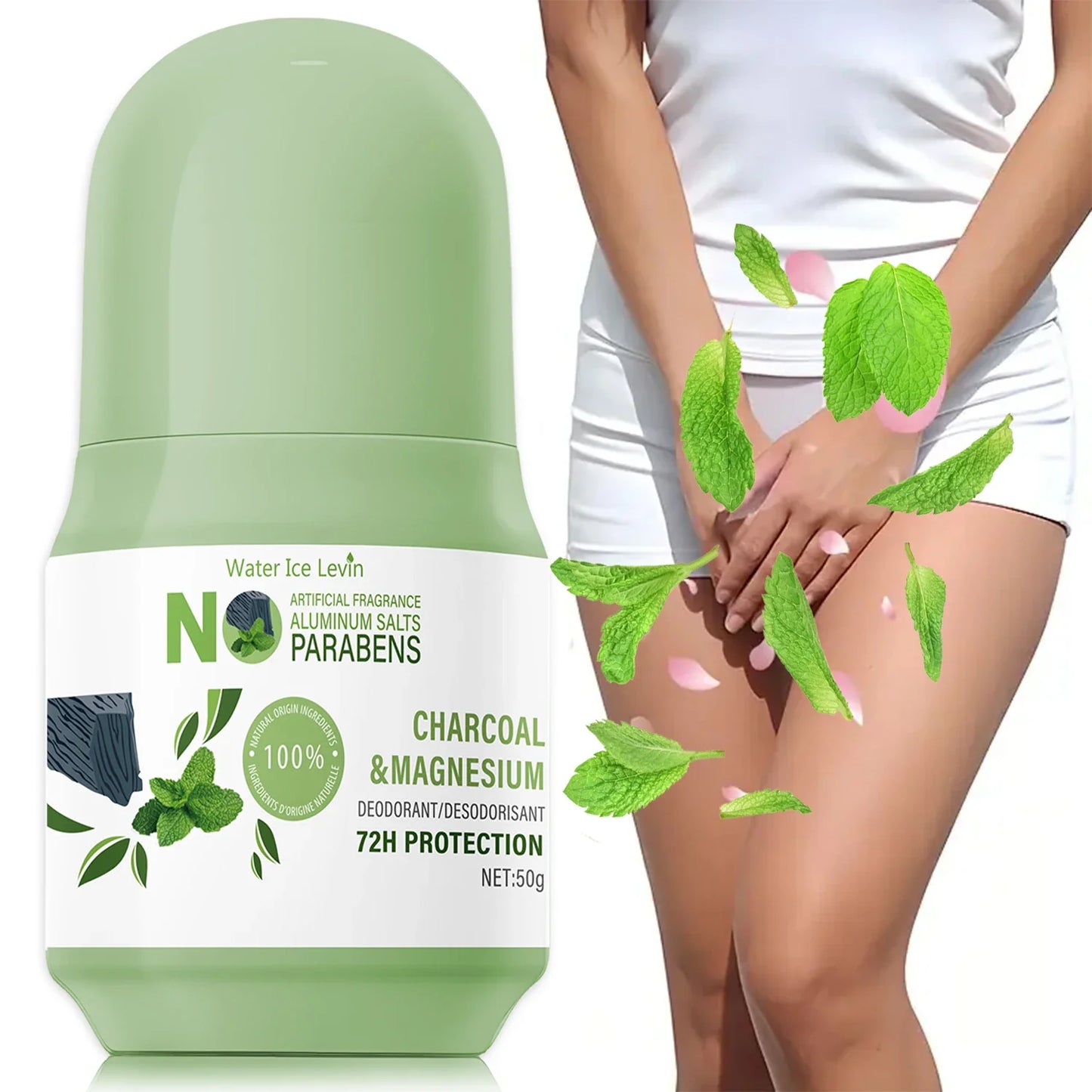 Natural Deodorant Stick – 72H Charcoal & Magnesium, Aluminum-Free