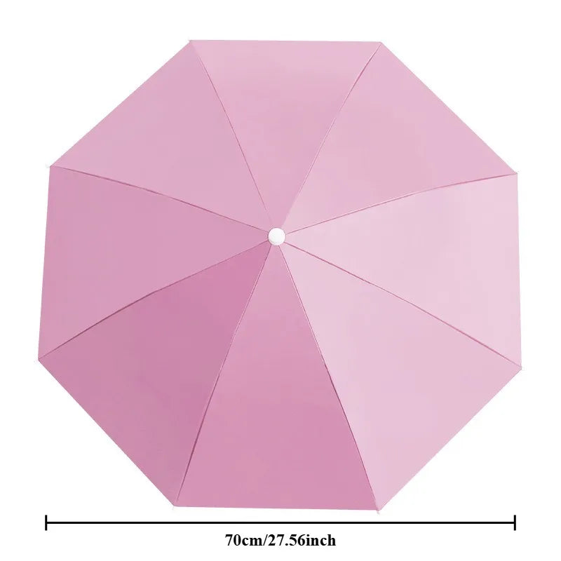 Foldable Hands-Free Umbrella Hat for Fishing, Hiking & Camping
