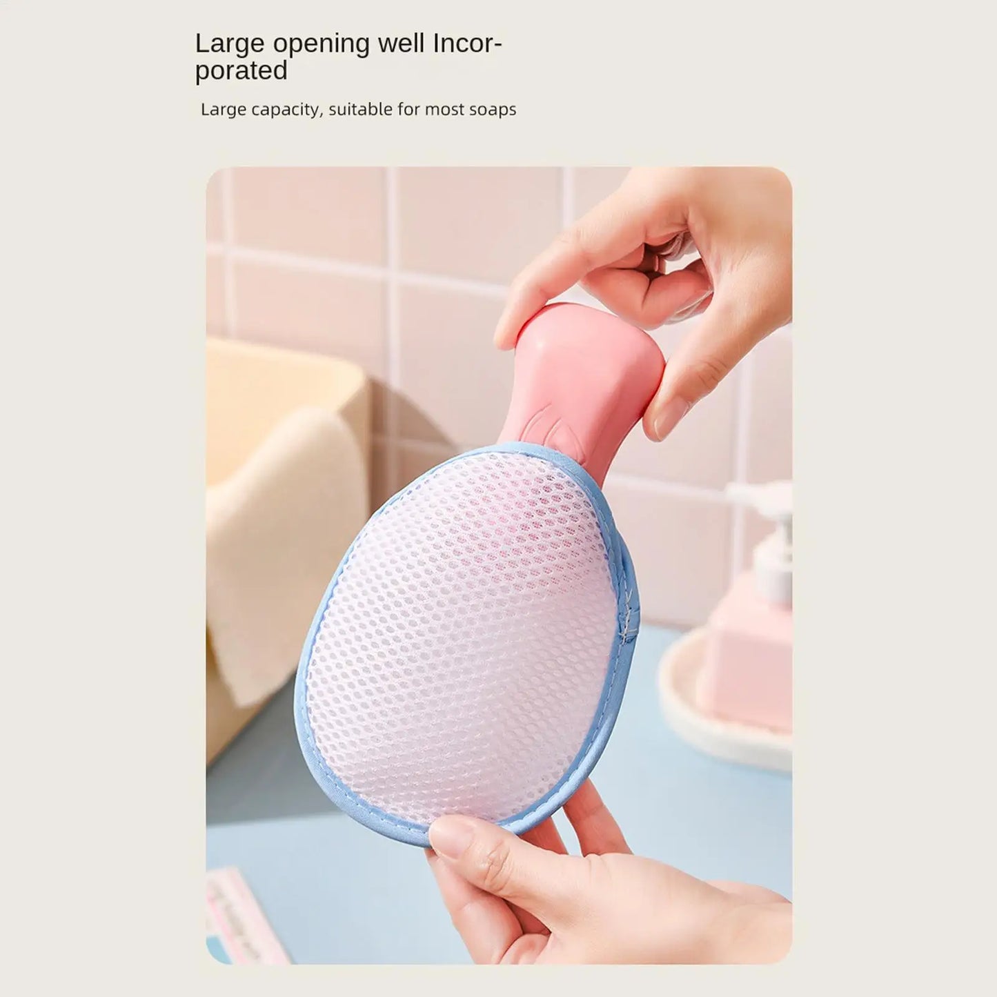 Mesh Soap Foaming Net Pouch with Lanyard | Soap Saver Bag