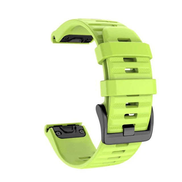 Silicone QuickFit Watch Band for Garmin Fenix 8 7X 6X – 22/26mm Peaceful Pleasures Health and Wellness green 26mmEpix Pro 2(51mm)
