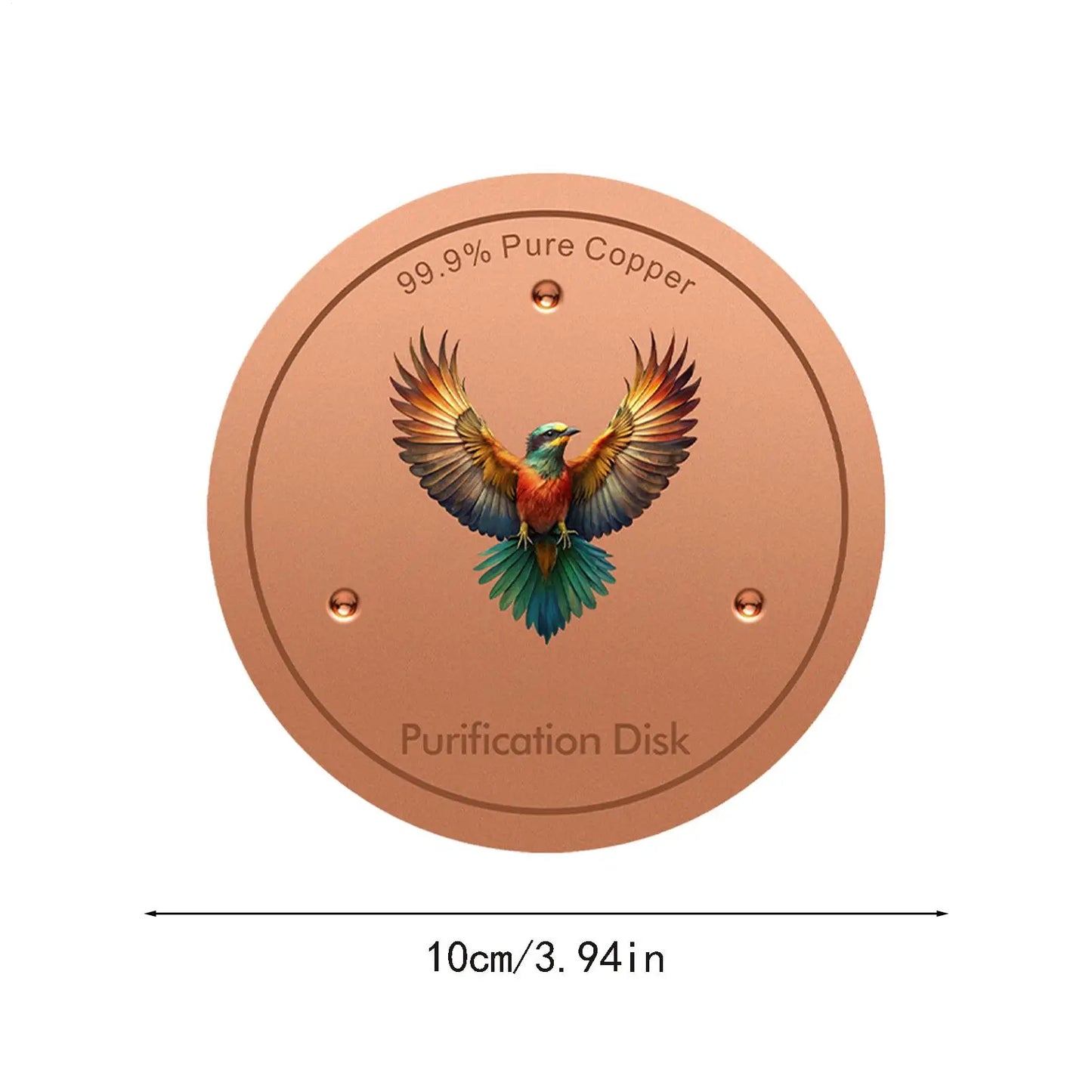 Copper Disc for Bird Bath – 10cm Water Purification Disk