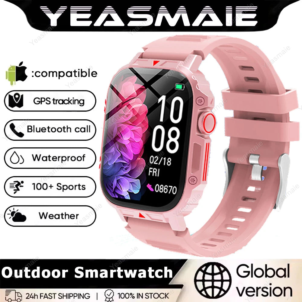 Military Smartwatch – Bluetooth Call, Heart Rate & SpO2 Monitor