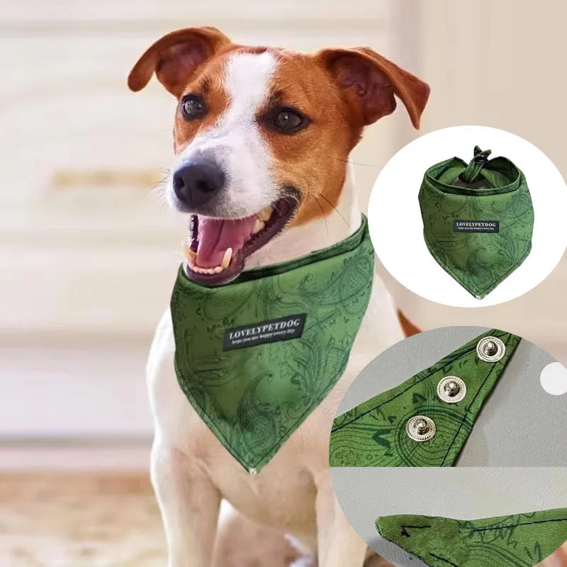 Adjustable Dog & Cat Triangle Bandana Scarf – 1/3/5 Pack