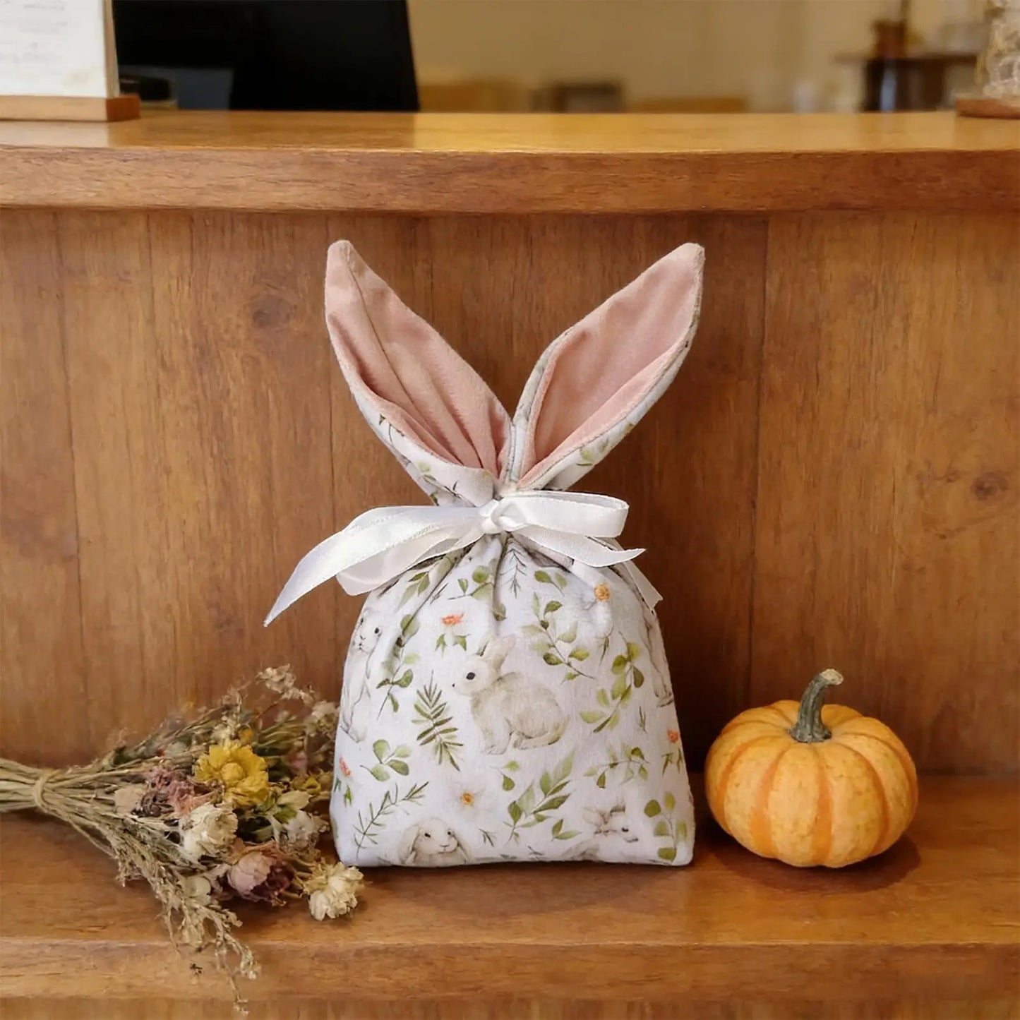 Easter Rabbit Ear Candy Bags – 10Pcs Drawstring Party Favor Pouches