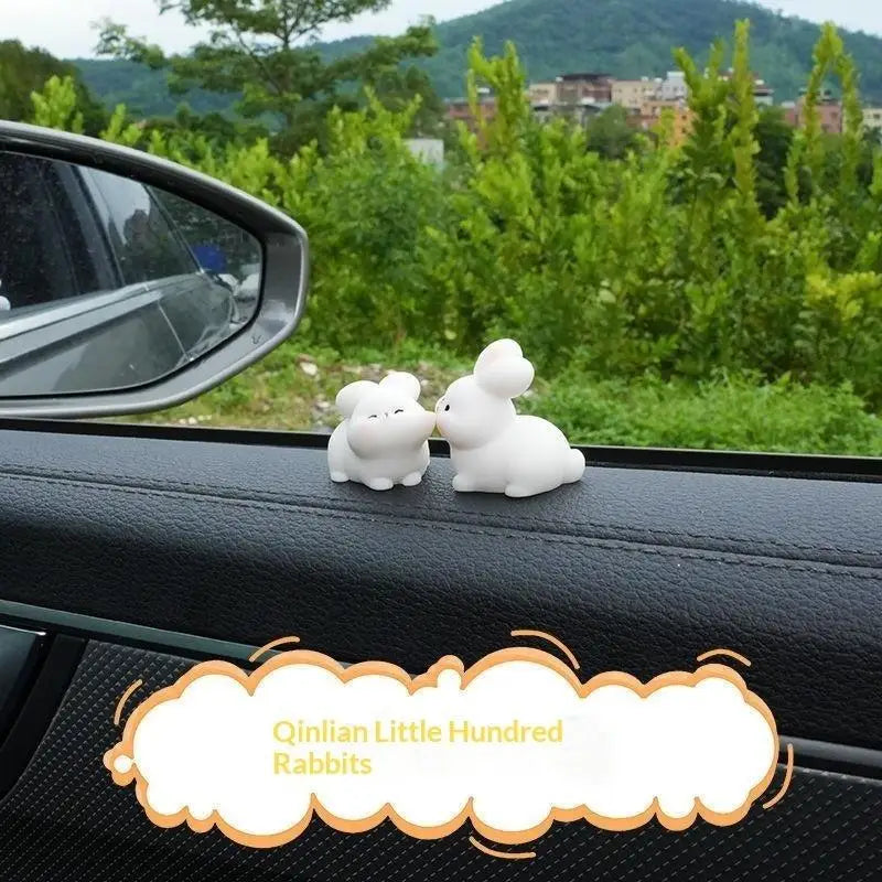 Cute Kissing Animal Resin Figurines | Car & Desk Decor 2pc