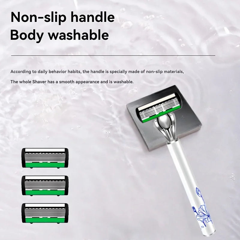 Men's 6-Blade German Steel Safety Razor | Manual Shaver