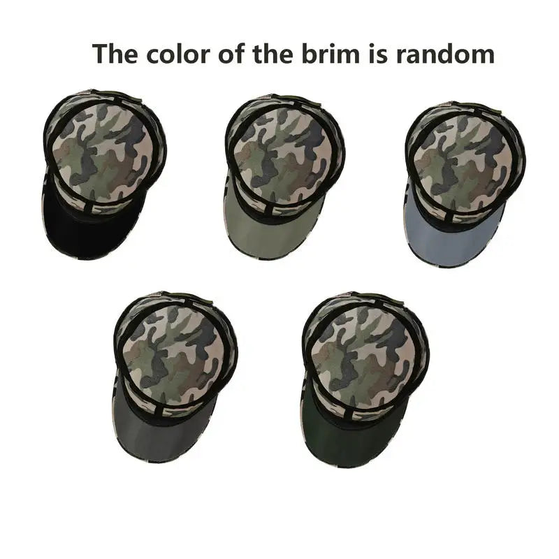 1/2Pcs Camouflage Hat Outdoor Training Military Enthusiast Camouflage Hat Summer Sunshade Hat Student Military Training Hat Peaceful Pleasures Health and Wellness