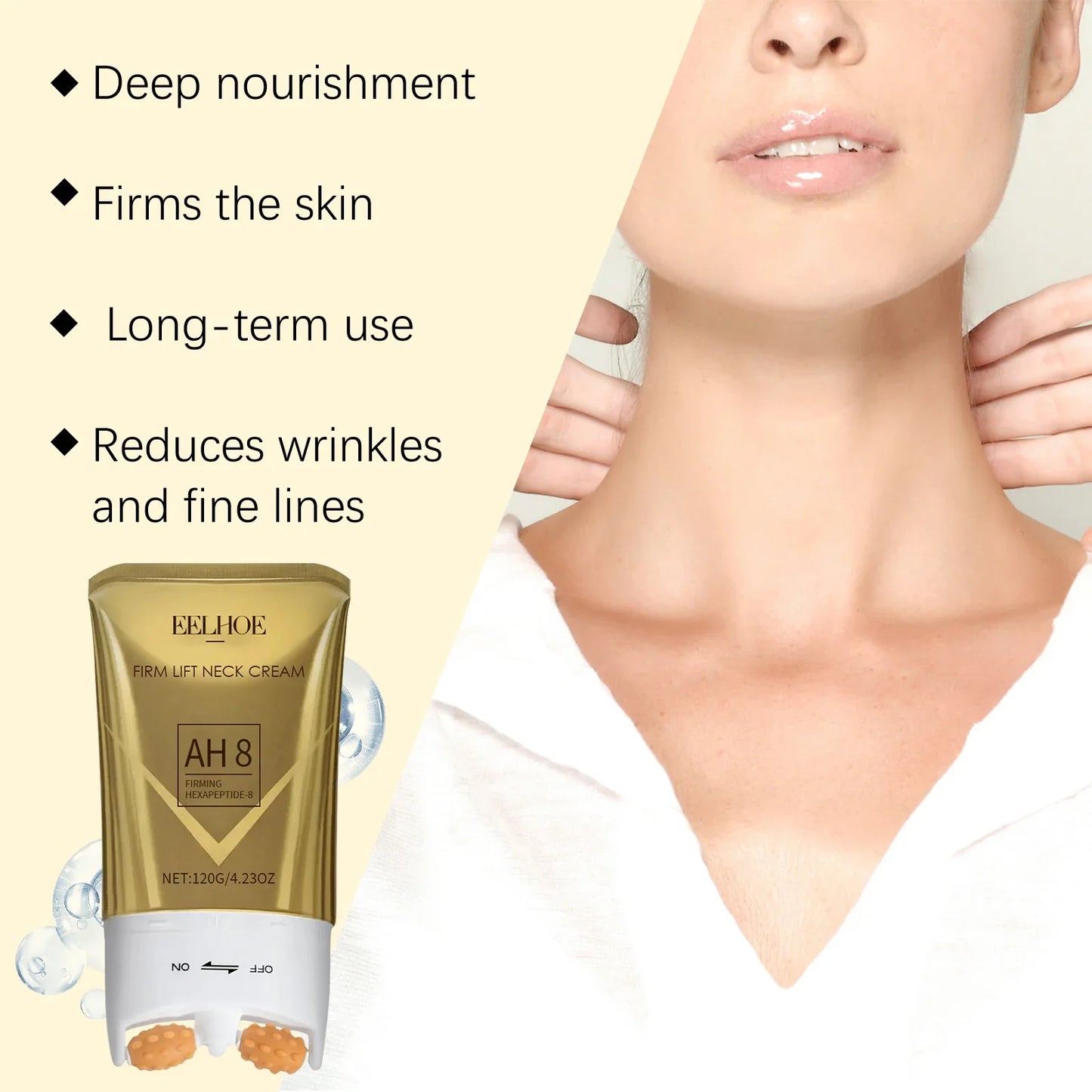 Eelhoe Roller Neck Cream – Firming & Moisturizing 120g