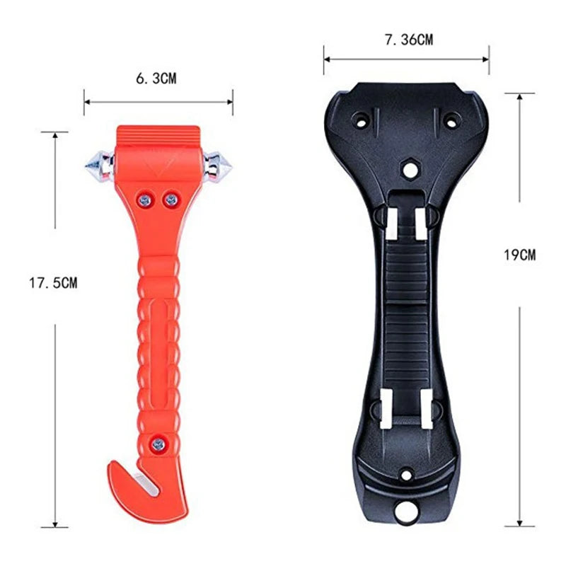 Two-in-one escape window-breaking tool hammer stainless steel in-car life-saving hammer emergency self-rescue Peaceful Pleasures Health and Wellness