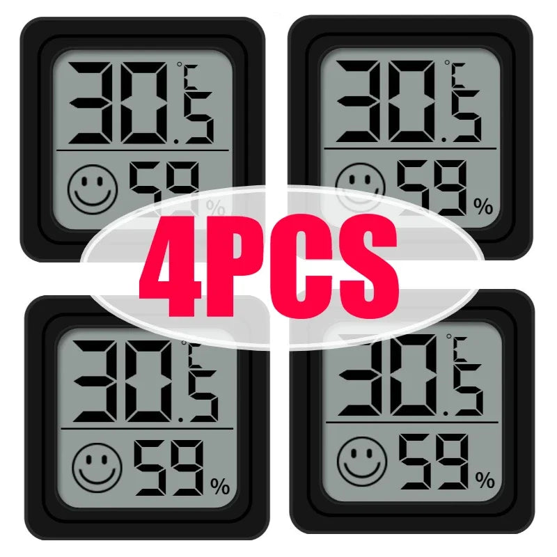 6-Pack Mini Digital Thermometer Hygrometer – LCD Indoor/Outdoor