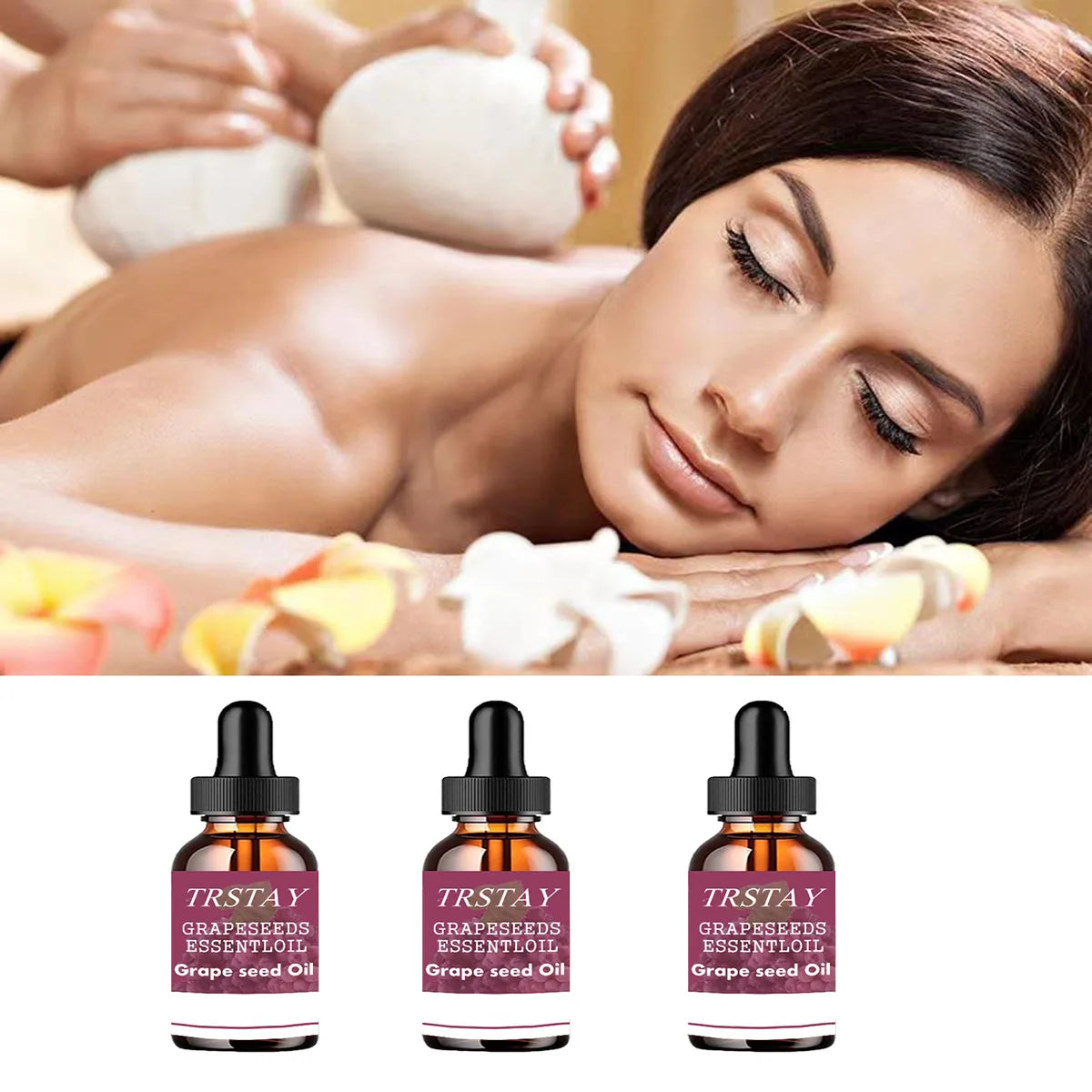 Grape Seed Essential Oil Body & Face Massage Serum | TRSTAY