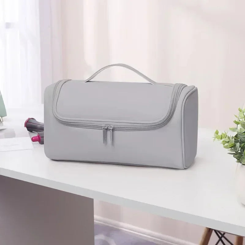 Hot Hideable Hanging Hook Hair Dryer Case Portable Non-slip Hair Tools Pouch Water proof Large Capacity Curling Iron Storage Bag Peaceful Pleasures Health and Wellness Gray