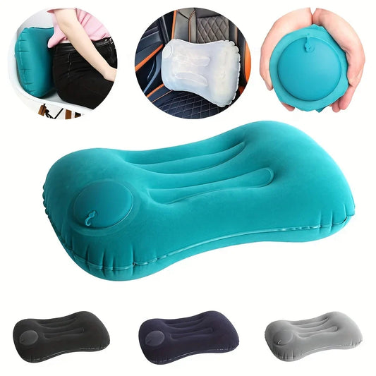 Inflatable Travel Pillow – Neck & Lumbar Support | Airplane & Car Inflatable Travel Pillow Oasis Select