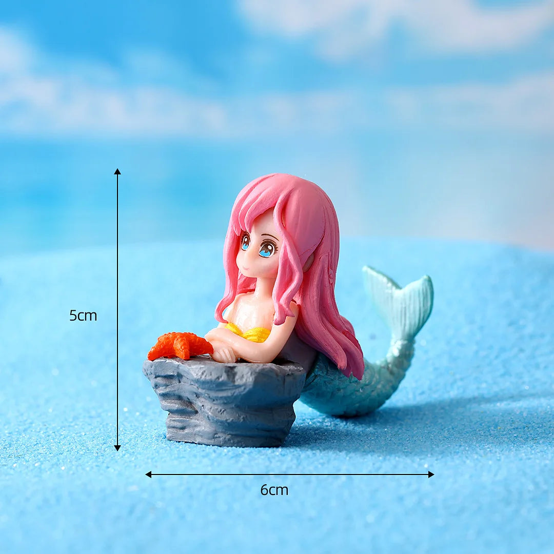 Kawaii Mermaid Figurine Aquarium Ornament | Fish Tank Decor