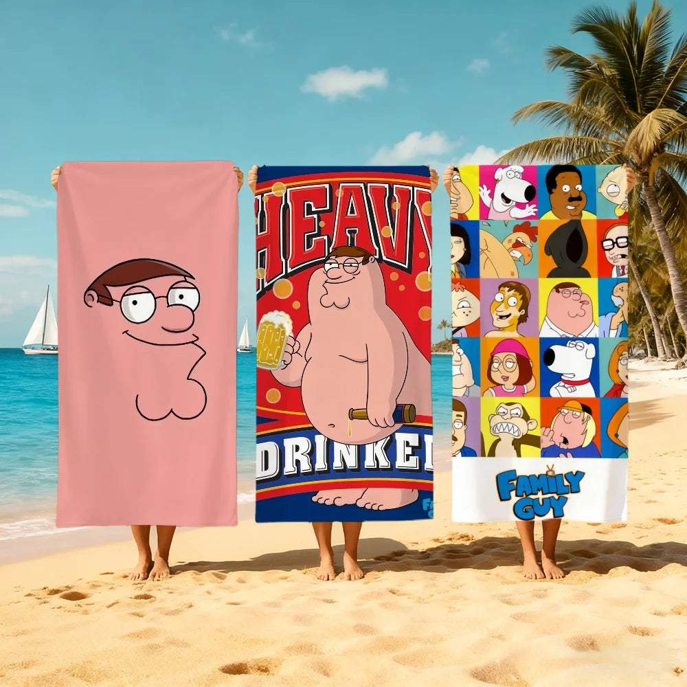 Quick-Dry Cartoon Beach Towel | Soft Pool, Gym & Travel Towel Quick-Dry Beach Towel Peaceful Pleasures Health and Wellness