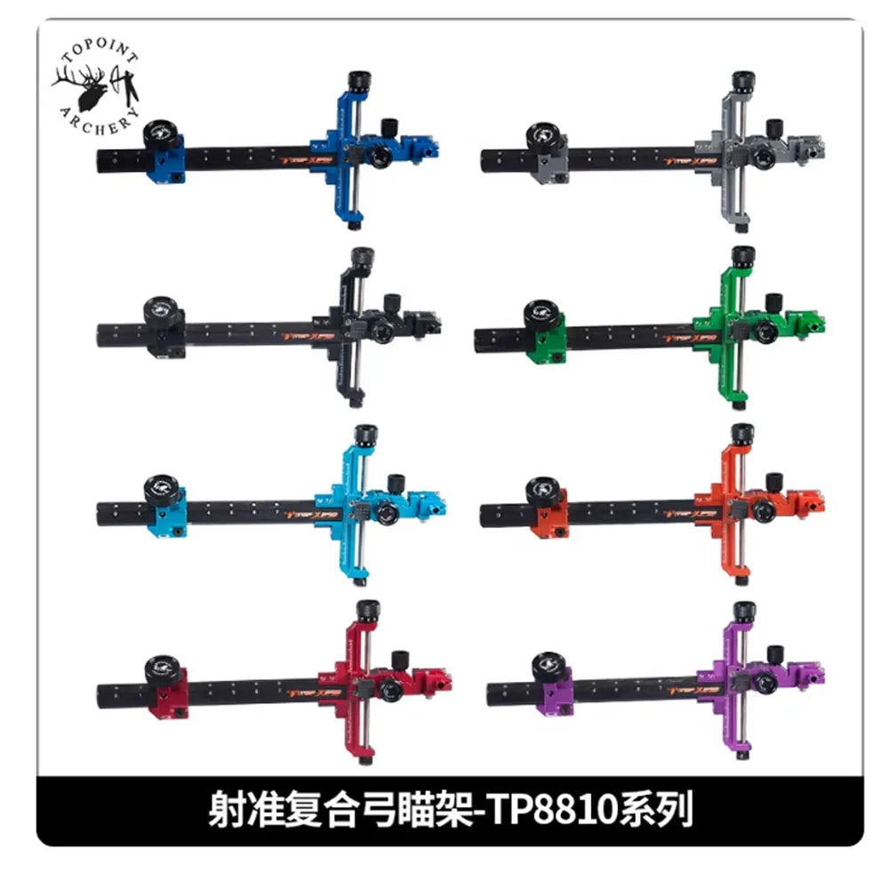 Topoint Compound Bow Sight TP8810 Archery Carbon Bar 1 Pin Aluminum
