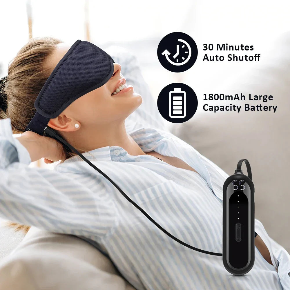 Electric Steam Eye Mask – 3D Heated Vibration Massage & Sleep