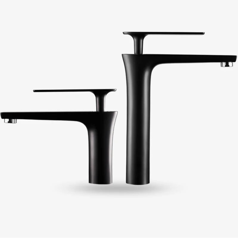 Black Gold Brass Basin Faucet | Single Handle Hot & Cold Tap