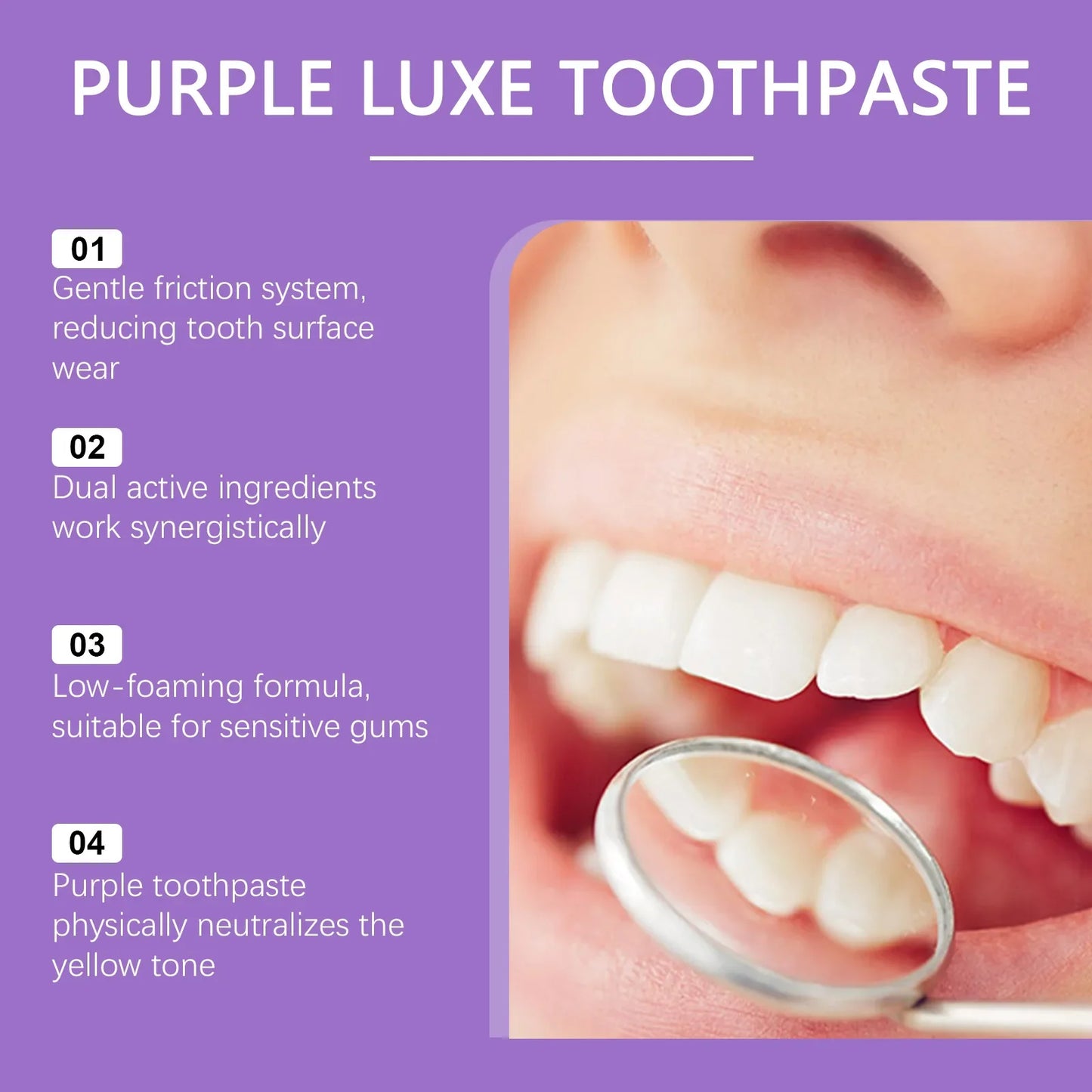 Hydroxyapatite Purple Toothpaste – Mint Color Correcting 114g