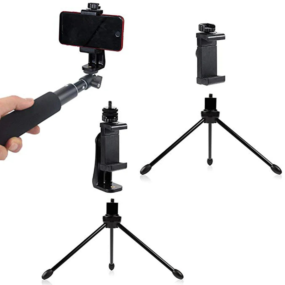 Universal Smartphone Tripod Mount Clip | Vlog & Live Stream